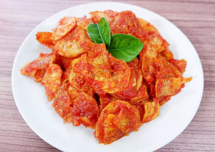 cara membuat keripik singkong balado
